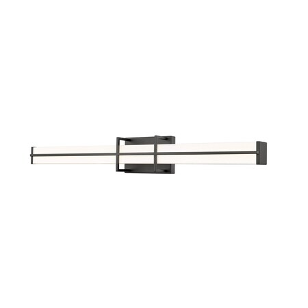 Z-Lite Harrison Vanity, 1-Light, 32 In.W x 4 In.L x 4.75 In.H, Matte Black/Frosted 1011-32W-MB-LED